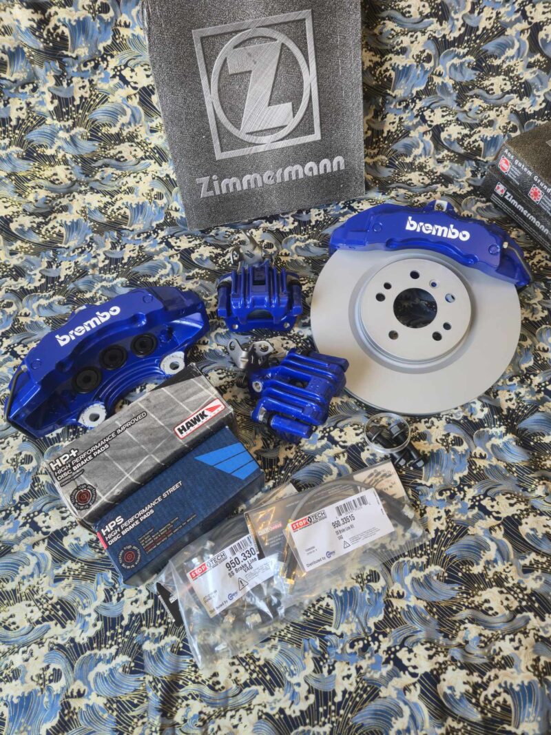 OEM+ Bolt-On Brembo Porsche 6-Pot 17Z Full Front & Rear Brake Kit Upgrade - VW Golf/Jetta Mk5/Mk6 - Passat B6 / Audi A3 8P - TT Mk2