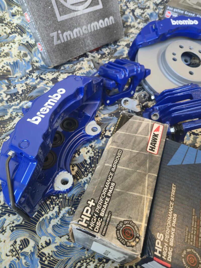 OEM+ Bolt-On Brembo Porsche 6-Pot 17Z Full Front & Rear Brake Kit Upgrade - VW Golf/Jetta Mk5/Mk6 - Passat B6 / Audi A3 8P - TT Mk2 - Image 5