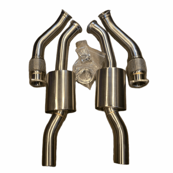 Untd. Performance Resonated Lower Downpipe W/ V-Bands Audi 3.0T Supercharged - S4 S5 SQ5 B8 B8.5 - A6 A7 C7 C7.5