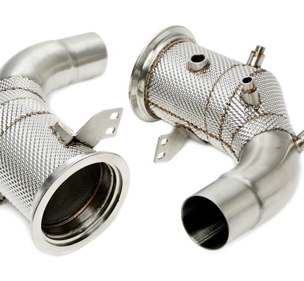 Untd. Performance Catted 200 Cell Downpipe W/ Shield - Porsche 911 992 3.0L DFI